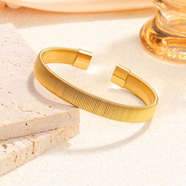 304 Stainless Steel Simple Style Solid Color Bangle