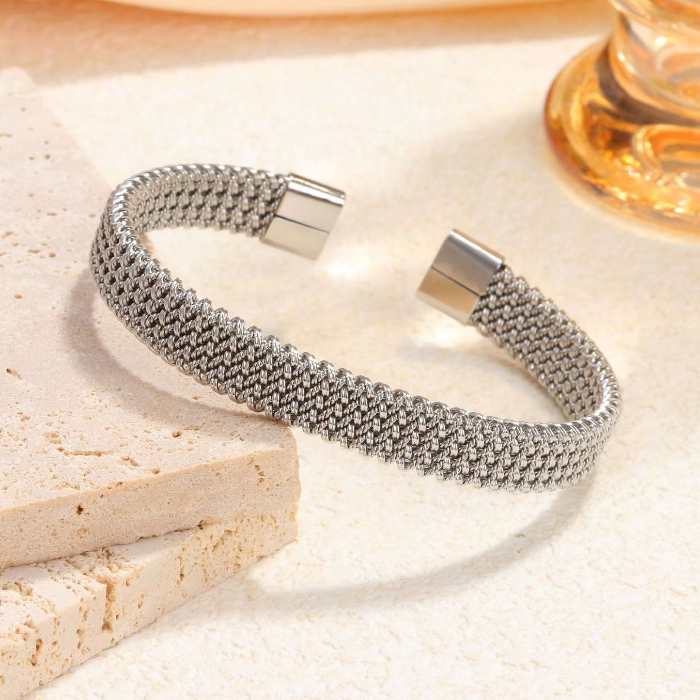 304 Stainless Steel Simple Style Classic Style Geometric Bangle