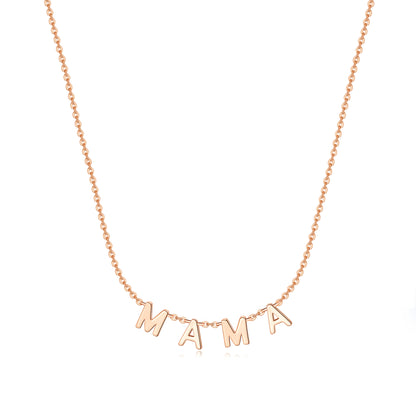 Copper MAMA Simple Style Letter Necklace