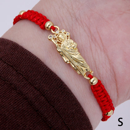 Simple Style Classic Style Color Block Rope Copper Knitting Enamel Inlay Zircon 18K Gold Plated Women's Drawstring Bracelets