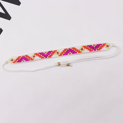 Casual Simple Style Triangle Polyester Glass Knitting Women's Bracelets