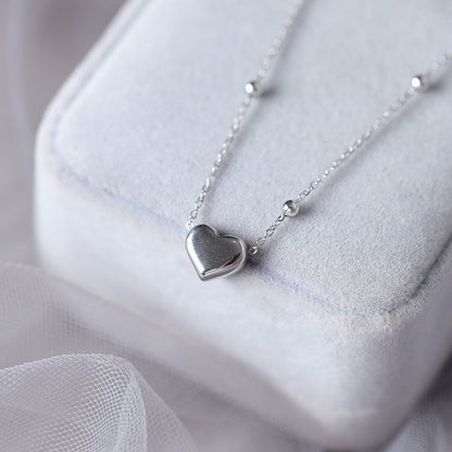 Fashion Heart Shape Titanium Steel Necklace 1 Piece