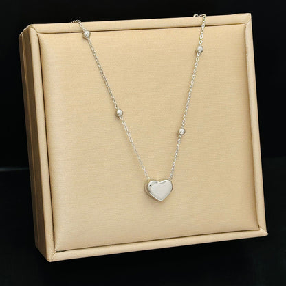 Fashion Heart Shape Titanium Steel Necklace 1 Piece