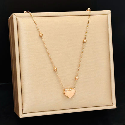 Fashion Heart Shape Titanium Steel Necklace 1 Piece