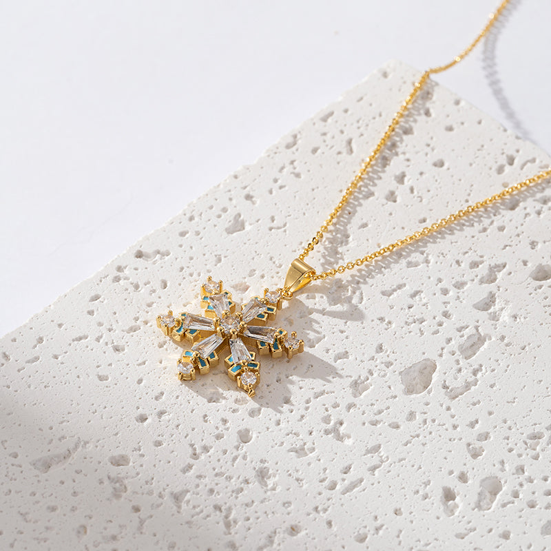 Copper Elegant Classical Romantic Plating Inlay Cross Dragonfly Zircon Pendant Necklace