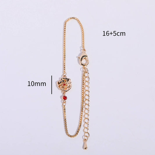 Copper Gold Plated Casual Plating Solid Color Bracelets