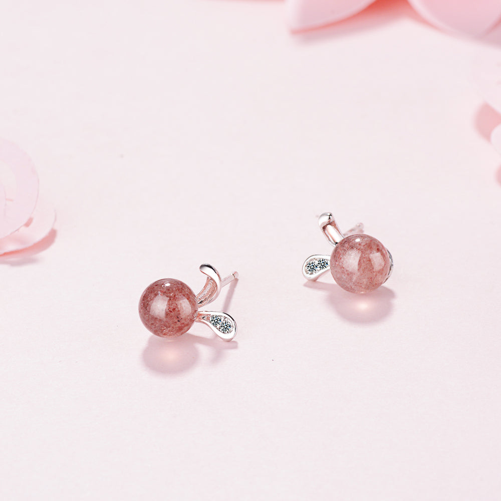 1 Pair Cute Sweet Rabbit Inlay Copper Crystal Zircon White Gold Plated Ear Studs