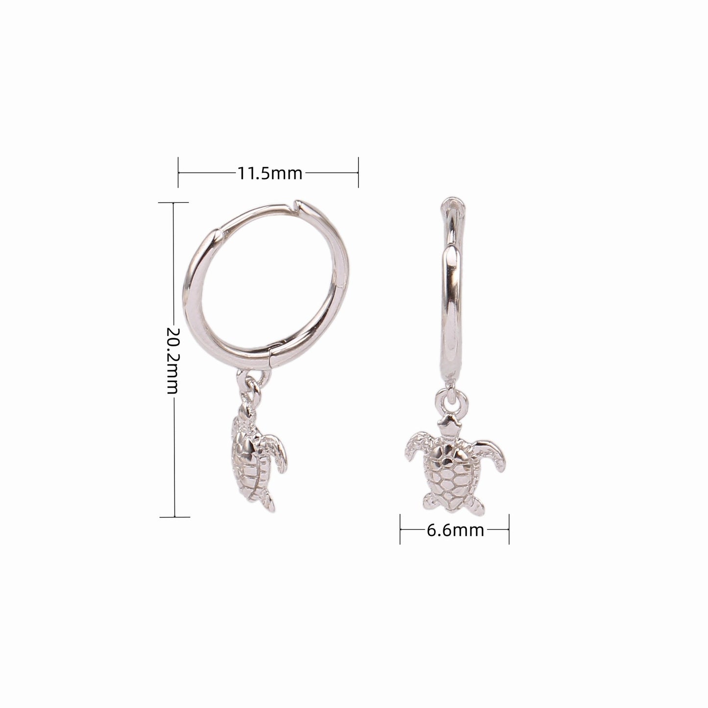 1 Pair Simple Style Tortoise Sterling Silver Plating White Gold Plated Gold Plated Drop Earrings