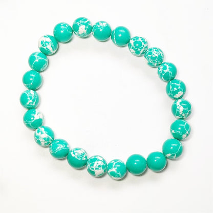 Ethnic Style Crack Turquoise Glass Beaded Bracelets