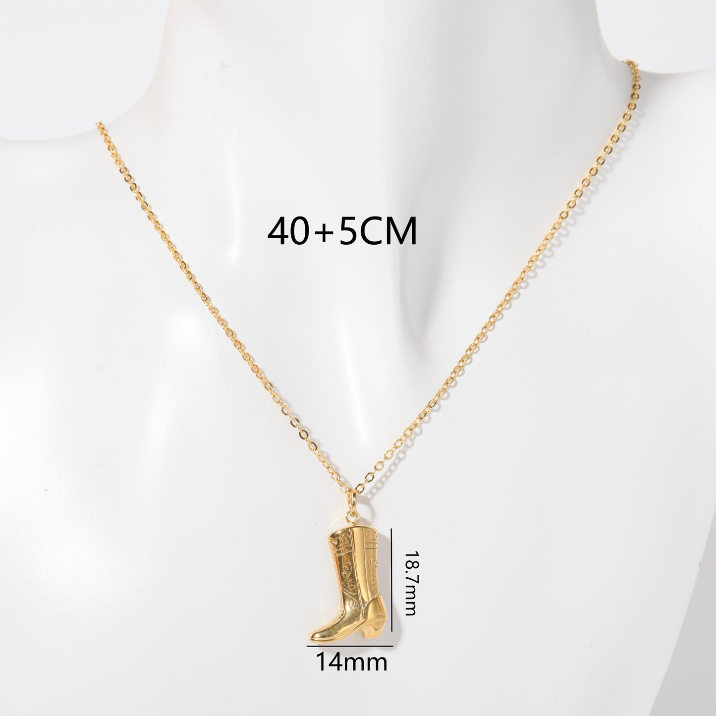 Copper 18K Gold Plated Simple Style Plating Boots Earrings Necklace