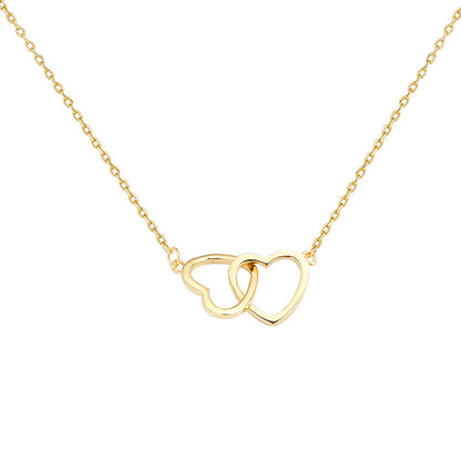 Wholesale Jewelry Simple Style Heart 304 Stainless Steel 18K Gold Plated Plating Necklace