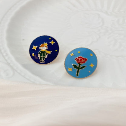 Cute Cartoon Character Alloy Enamel Ear Studs