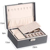 Basic Square Solid Color Pu Leather Flocking Jewelry Boxes