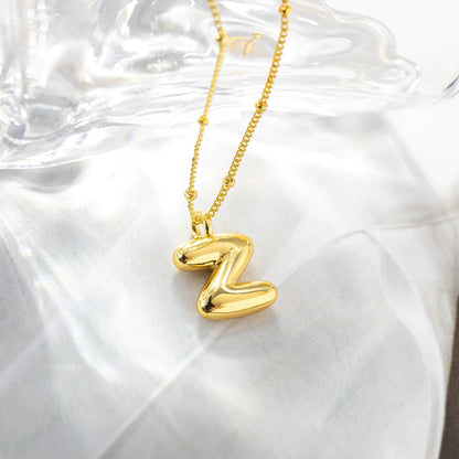 Titanium Steel Simple Style Streetwear Letter Pendant Necklace