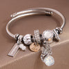 Elegant Simple Style Geometric Wings Stainless Steel Alloy Plating Inlay Rhinestones Bangle