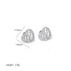 Sweet Heart Shape Butterfly Stainless Steel Plating Hollow Out Inlay Acrylic 18k Gold Plated Ear Studs