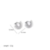 Sweet Heart Shape Butterfly Stainless Steel Plating Hollow Out Inlay Acrylic 18k Gold Plated Ear Studs