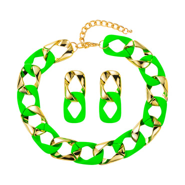 Hip-Hop Exaggerated Vacation Geometric Arylic Women's Earrings Necklace