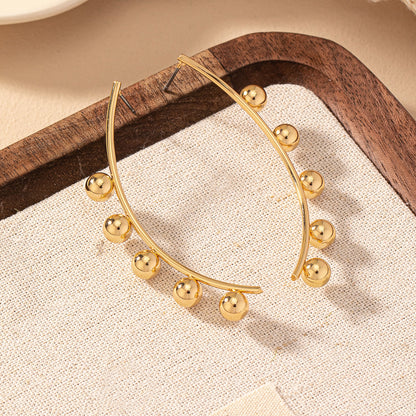 1 Pair Simple Style Solid Color Iron Ear Studs