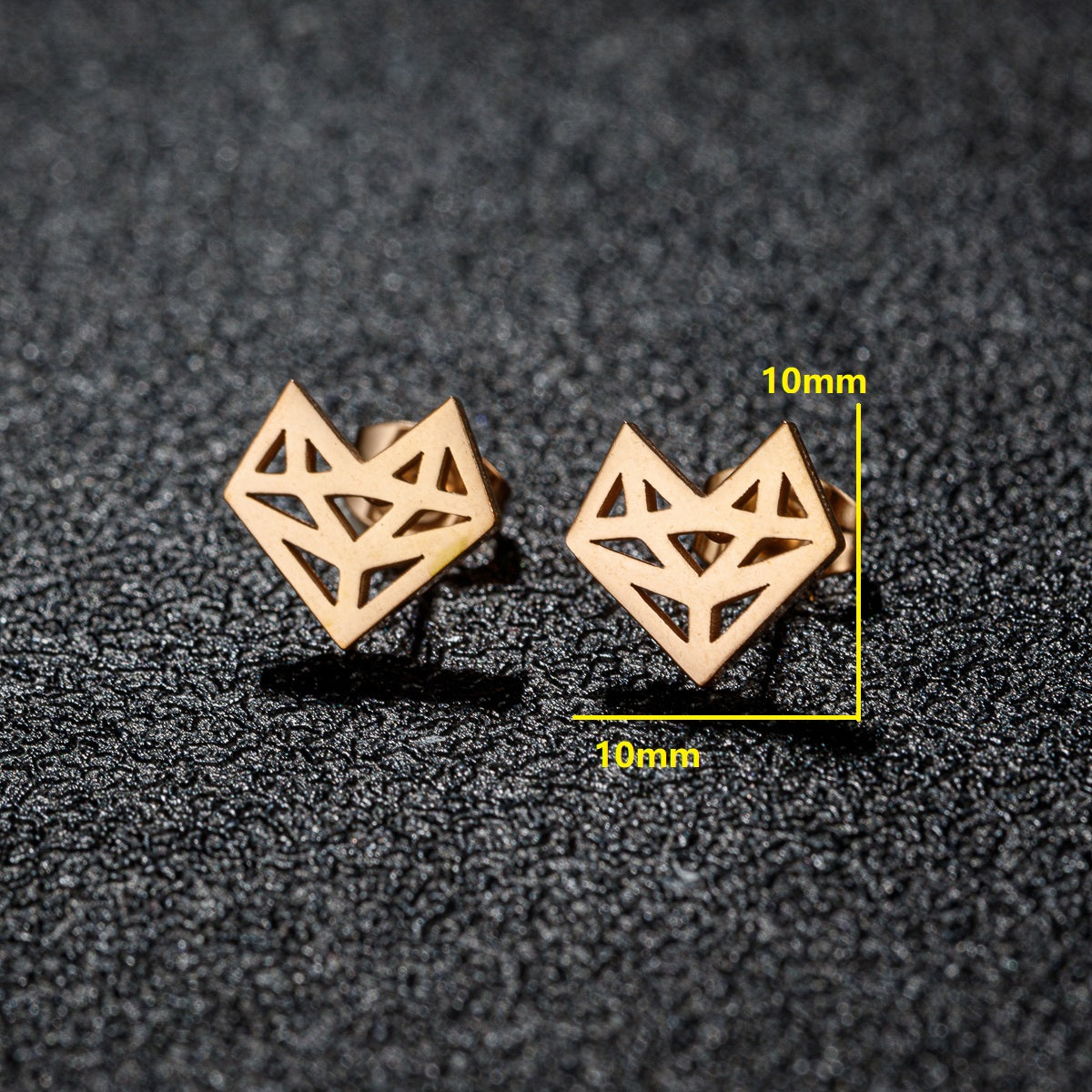 1 Pair Sweet Simple Style Artistic Animal Irregular Polishing Plating 304 Stainless Steel 18K Gold Plated Ear Studs