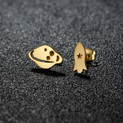 1 Pair Sweet Simple Style Artistic Animal Irregular Polishing Plating 304 Stainless Steel 18K Gold Plated Ear Studs