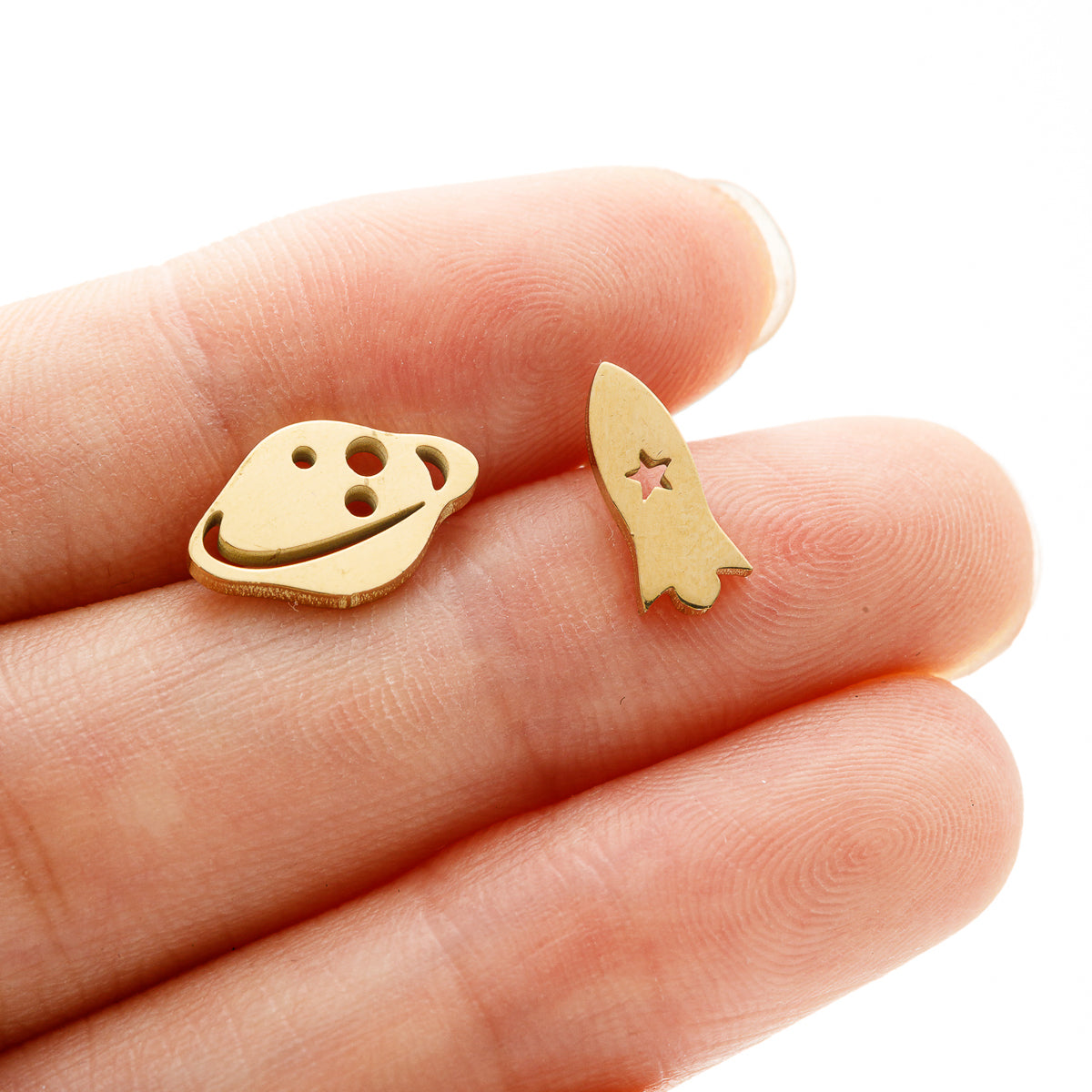 1 Pair Sweet Simple Style Artistic Animal Irregular Polishing Plating 304 Stainless Steel 18K Gold Plated Ear Studs