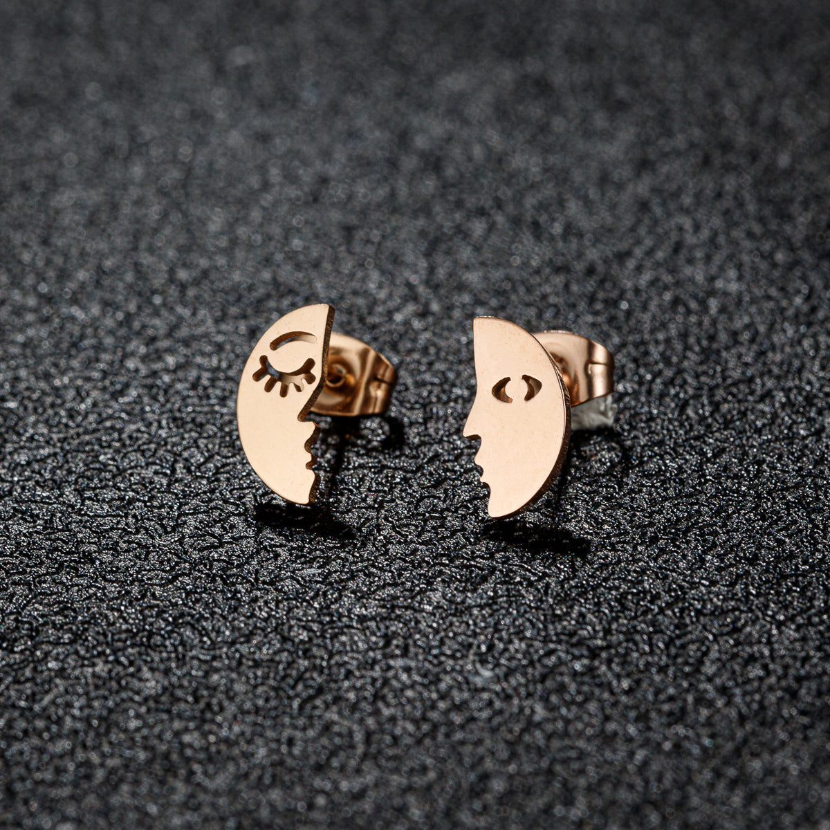 1 Pair Sweet Simple Style Snowflake Irregular Polishing Plating 304 Stainless Steel 18K Gold Plated Ear Studs