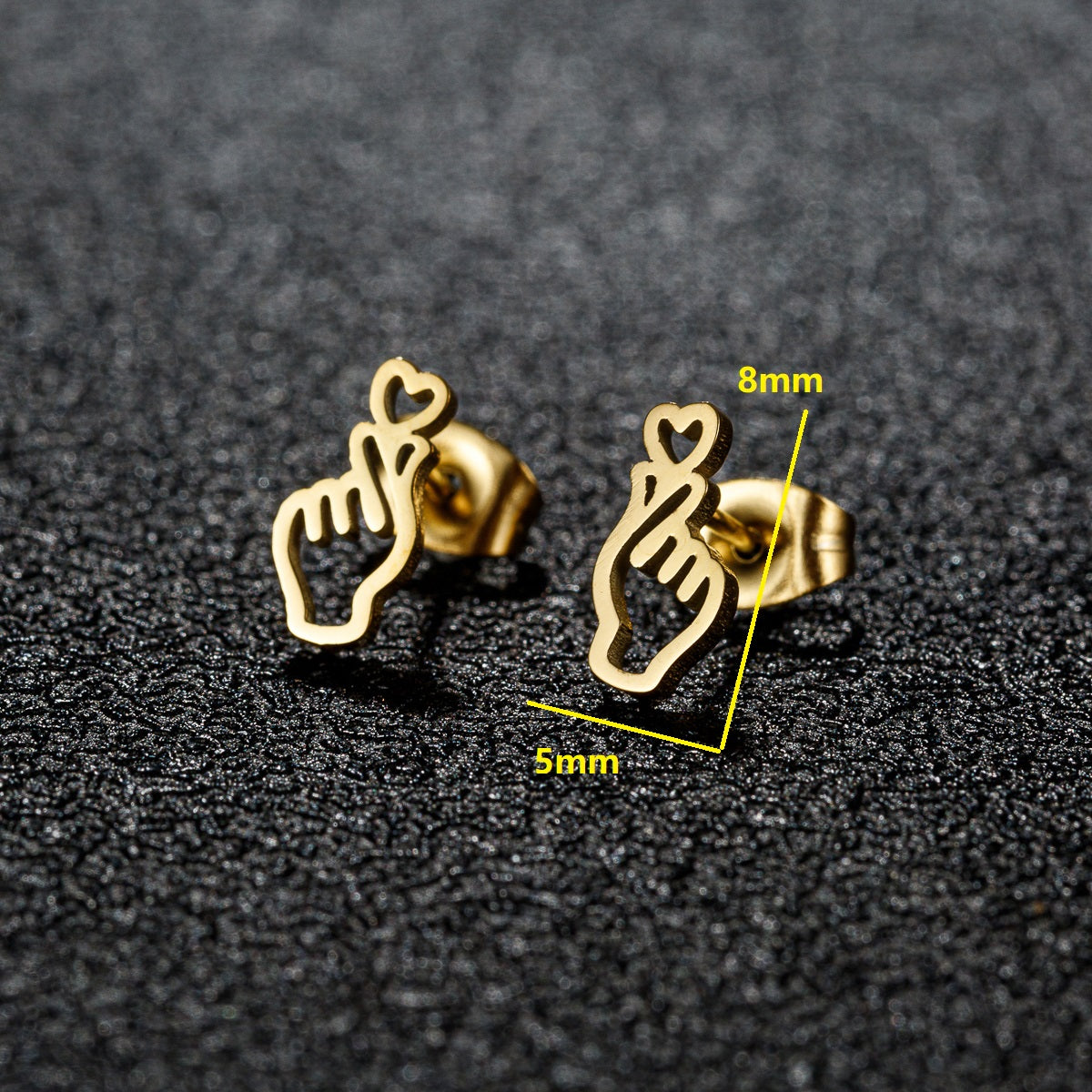 1 Pair Sweet Simple Style Snowflake Irregular Polishing Plating 304 Stainless Steel 18K Gold Plated Ear Studs