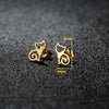 1 Pair Sweet Simple Style Snowflake Irregular Polishing Plating 304 Stainless Steel 18K Gold Plated Ear Studs