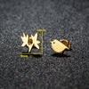 1 Pair Sweet Simple Style Snowflake Irregular Polishing Plating 304 Stainless Steel 18K Gold Plated Ear Studs