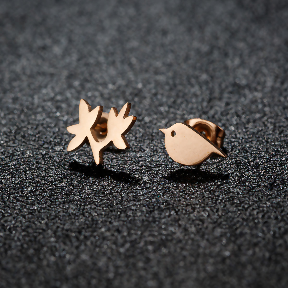 1 Pair Sweet Simple Style Snowflake Irregular Polishing Plating 304 Stainless Steel 18K Gold Plated Ear Studs