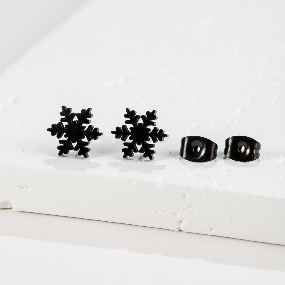 1 Pair Sweet Simple Style Snowflake Irregular Polishing Plating 304 Stainless Steel 18K Gold Plated Ear Studs