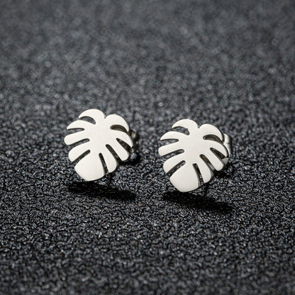 1 Pair Sweet Simple Style Snowflake Irregular Polishing Plating 304 Stainless Steel 18K Gold Plated Ear Studs