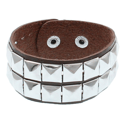 Punk Geometric Pu Leather Unisex Bangle