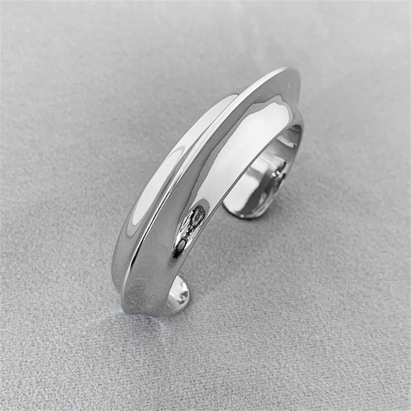 Copper Gold Plated Silver Plated Casual Vacation Commute Polishing Plating Solid Color Bangle
