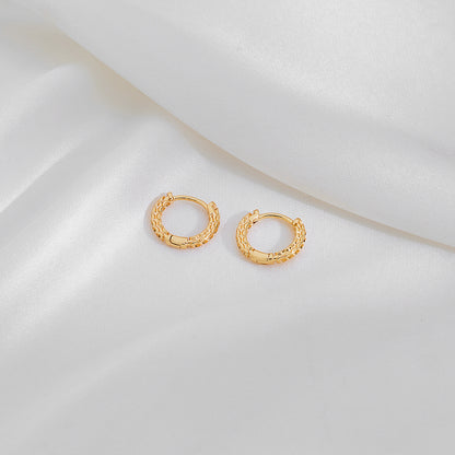 1 Pair Casual Simple Style Irregular Circle Round Irregular Copper Earrings