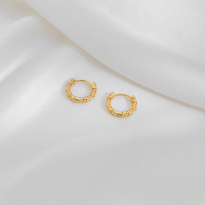 1 Pair Casual Simple Style Irregular Circle Round Irregular Copper Earrings