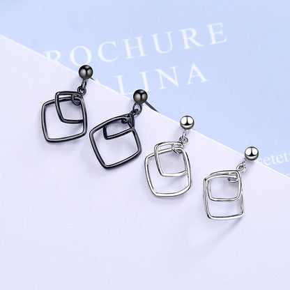 1 Pair Simple Style Rhombus Plating Copper Drop Earrings