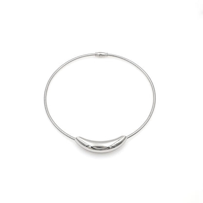 Modern Style Round Stainless Steel Titanium Steel Plating Choker