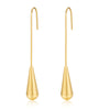 1 Pair Vintage Style British Style Water Droplets 304 Stainless Steel 18K Gold Plated Drop Earrings