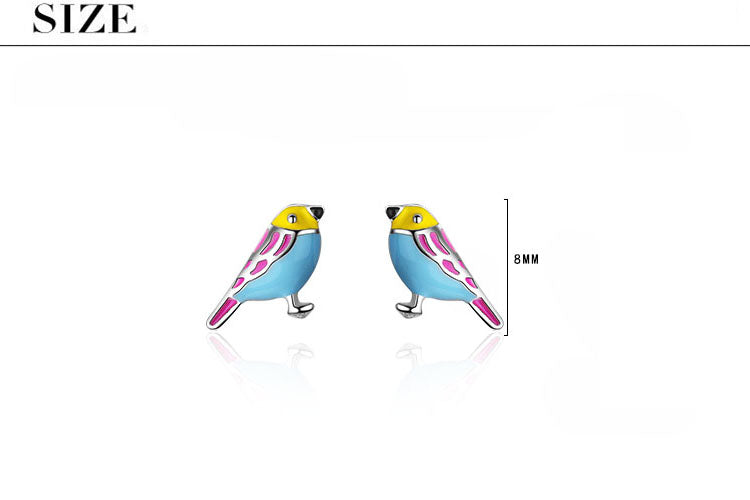 1 Piece Simple Style Classic Style Bird Stoving Varnish Copper Ear Studs