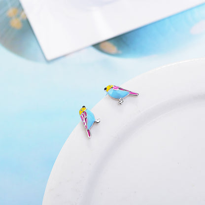 1 Piece Simple Style Classic Style Bird Stoving Varnish Copper Ear Studs