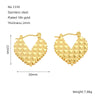 1 Pair Casual Simple Style Geometric Round Heart Shape 304 Stainless Steel 18K Gold Plated Earrings