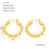 1 Pair Casual Simple Style Geometric Round Heart Shape 304 Stainless Steel 18K Gold Plated Earrings