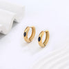 1 Pair Vintage Style Simple Style Geometric Inlay 304 Stainless Steel Zircon 18K Gold Plated Earrings