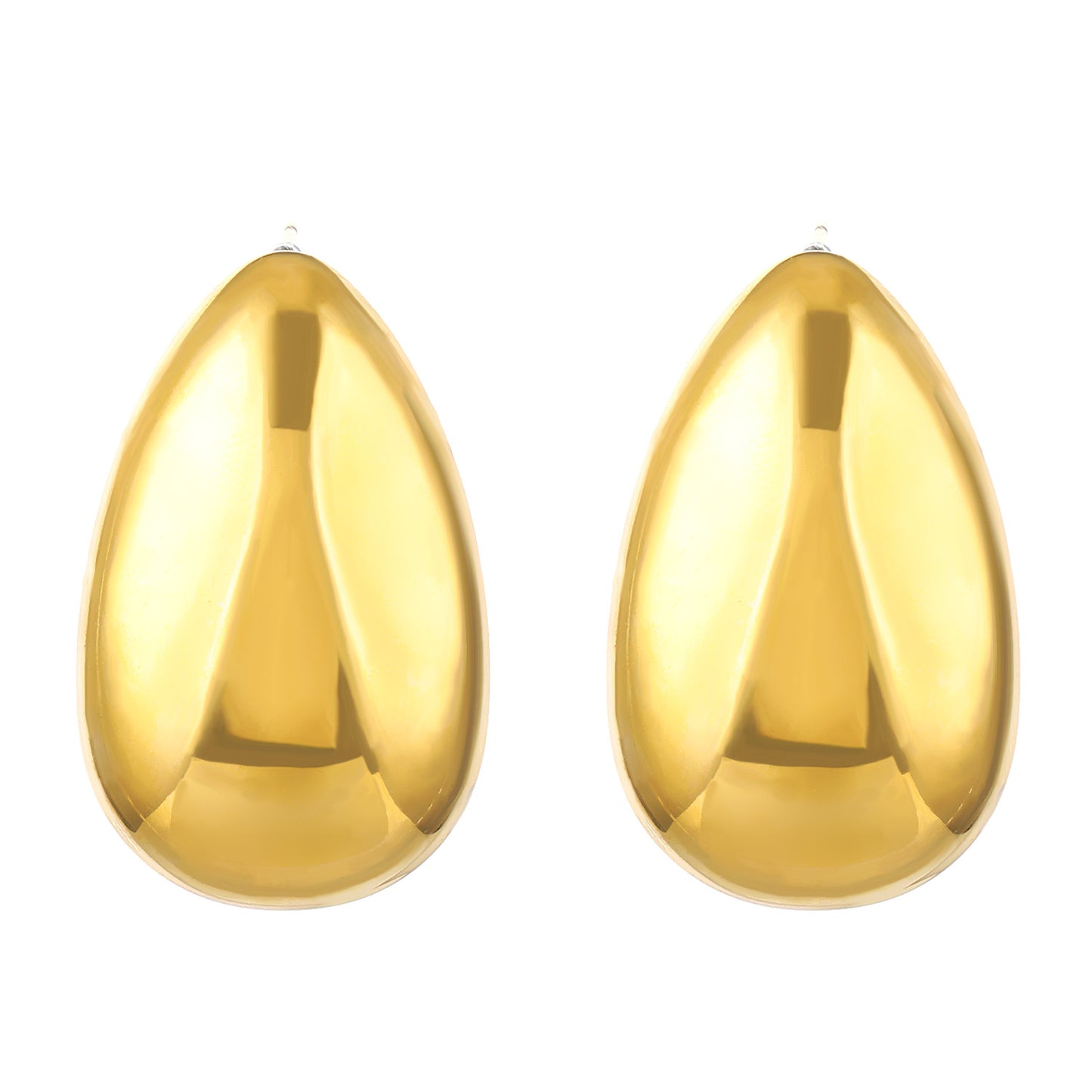 1 Pair Simple Style Classic Style Water Droplets Titanium Steel 18K Gold Plated Ear Studs