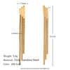 1 Pair Simple Style Classic Style Solid Color Plating 304 Stainless Steel 18K Gold Plated Drop Earrings