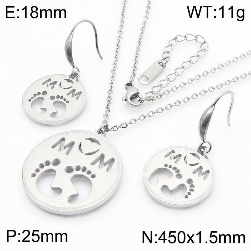 Titanium Steel Simple Style Letter Plating Necklace