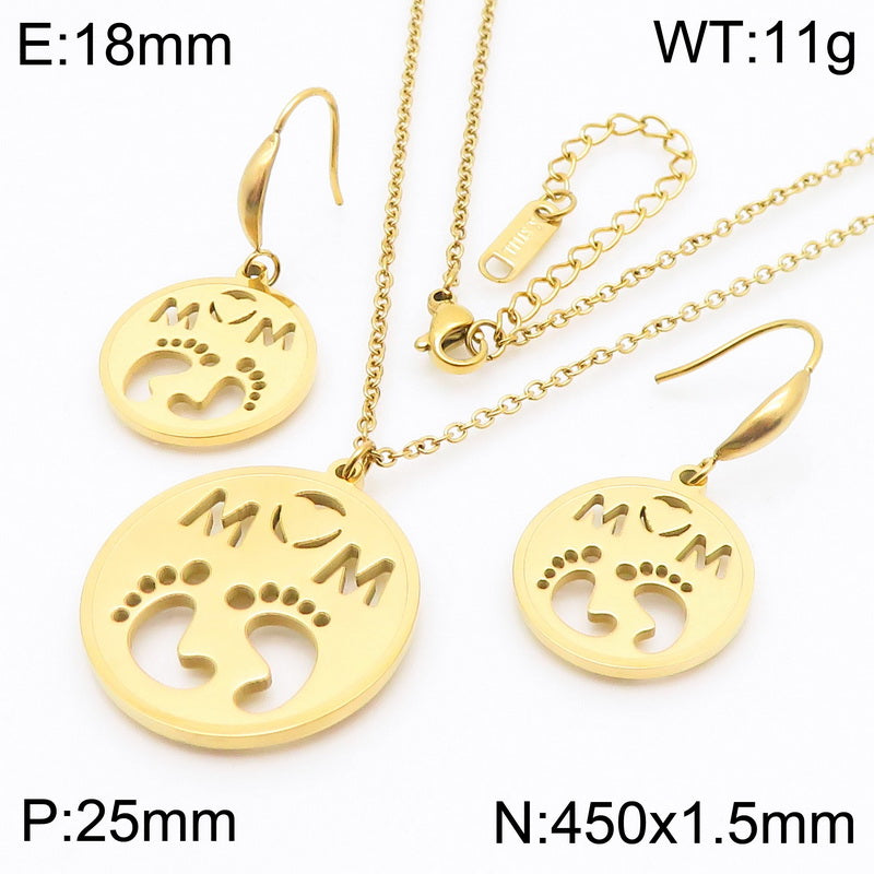 Titanium Steel Simple Style Letter Plating Necklace