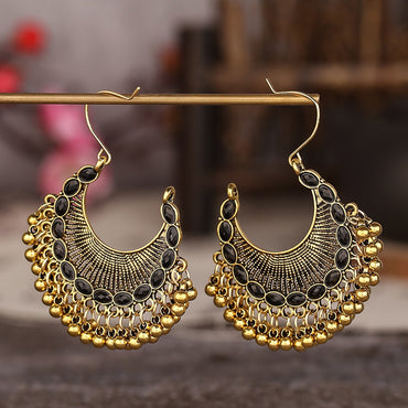 1 Pair Vintage Style Color Block Alloy Drop Earrings